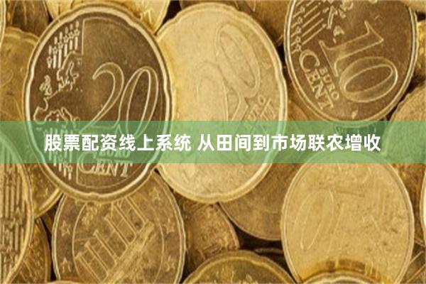 股票配资线上系统 从田间到市场联农增收