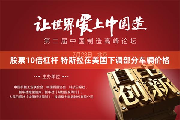 股票10倍杠杆 特斯拉在美国下调部分车辆价格