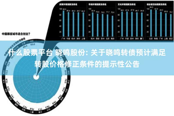 什么股票平台 晓鸣股份: 关于晓鸣转债预计满足转股价格修正条件的提示性公告