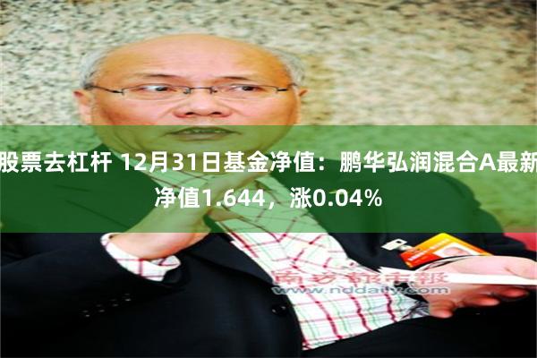 股票去杠杆 12月31日基金净值：鹏华弘润混合A最新净值1.644，涨0.04%