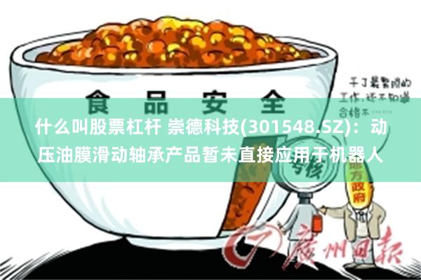 什么叫股票杠杆 崇德科技(301548.SZ)：动压油膜滑动轴承产品暂未直接应用于机器人
