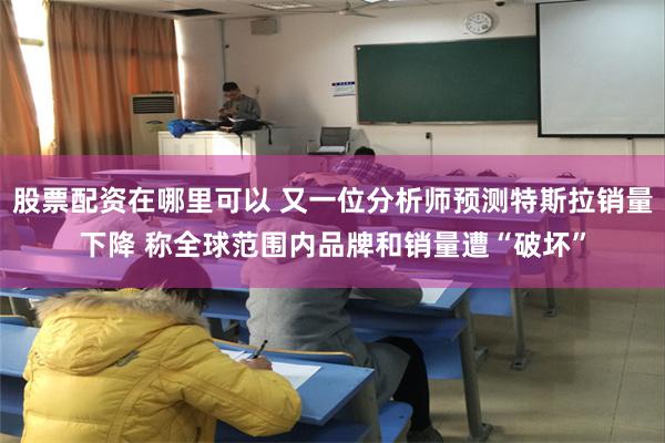 股票配资在哪里可以 又一位分析师预测特斯拉销量下降 称全球范围内品牌和销量遭“破坏”