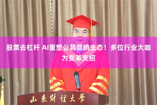 股票去杠杆 AI重塑公募营销生态！多位行业大咖为变革支招