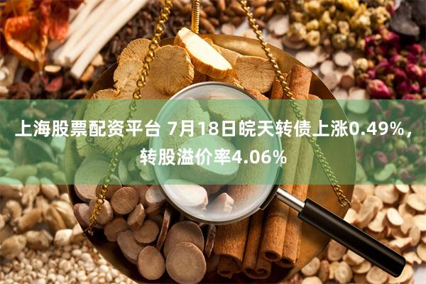 上海股票配资平台 7月18日皖天转债上涨0.49%，转股溢价率4.06%