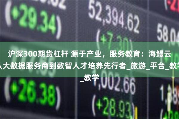 沪深300期货杠杆 源于产业，服务教育：海鳗云从大数据服务商到数智人才培养先行者_旅游_平台_教学