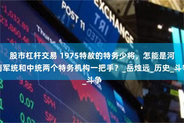 股市杠杆交易 1975特赦的特务少将，怎能是河南军统和中统两个特务机构一把手？_岳烛远_历史_斗争