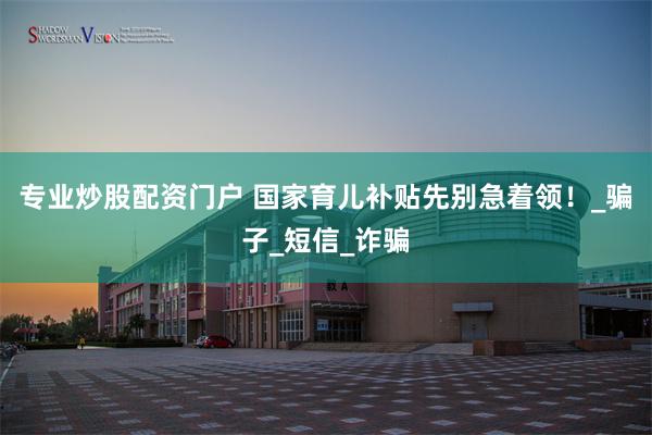 专业炒股配资门户 国家育儿补贴先别急着领！_骗子_短信_诈骗